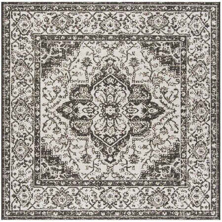 Safavieh Linden 100 Power Loomed Square Area Rug Light Grey & Charcoal - 6 ft.-7 in. x 6 ft.-7 in. LND137A-6SQ